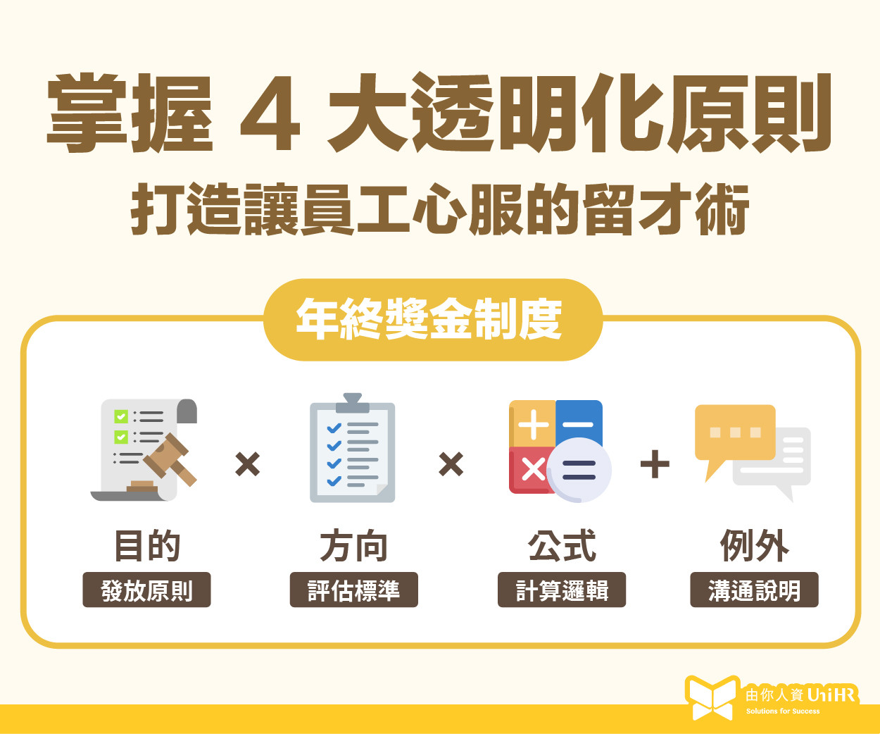 用透明化的年終獎金計算公式，打造讓員工心服的留才術